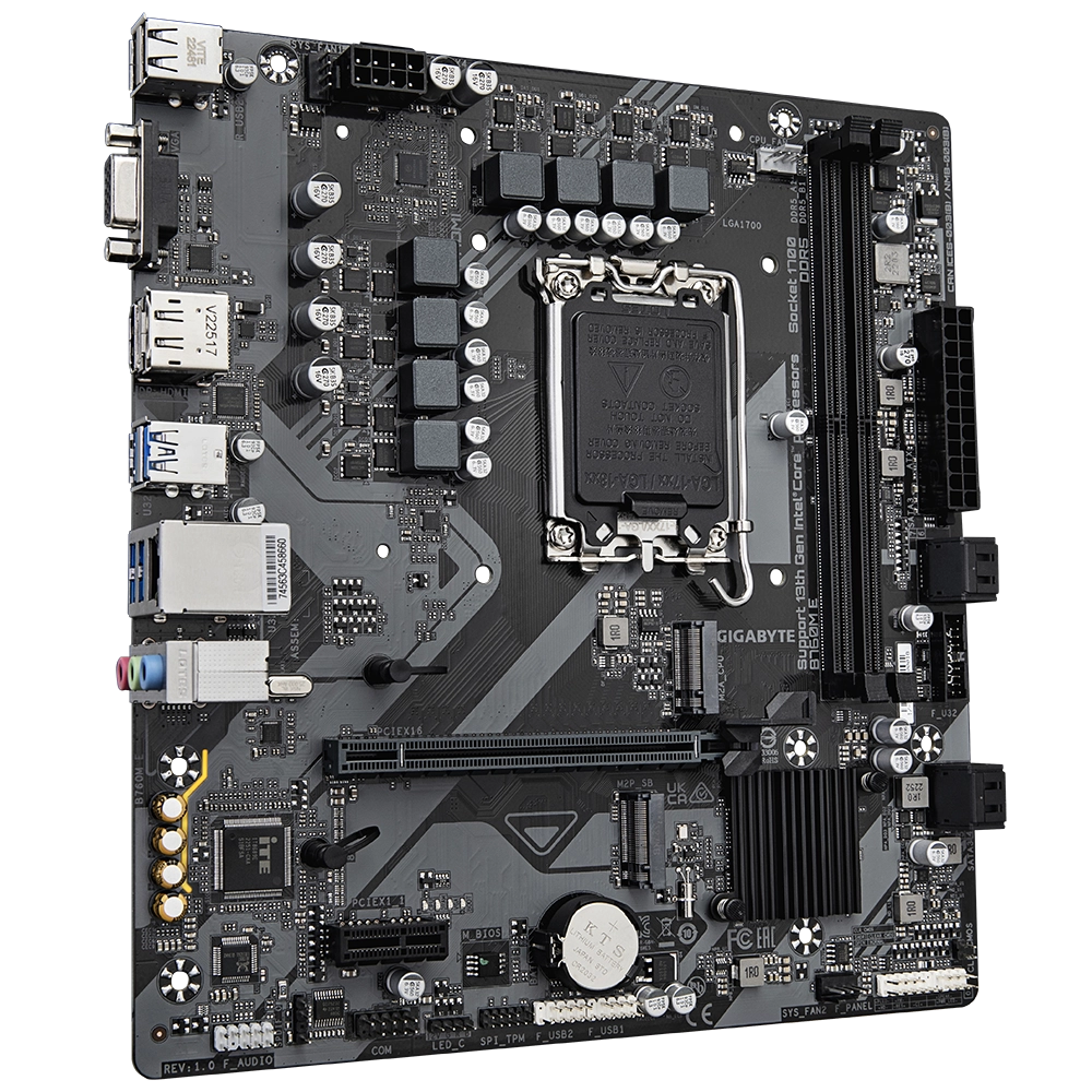 Mainboard Gigabyte B760M E (rev. 1.0) | Intel B760, Socket 1700, Micro ATX, 2 khe DDR5